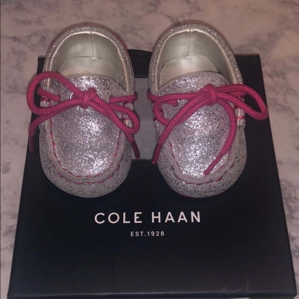 Cole Haan Grant Driver silver driving moccasins - Picture 2 of 4